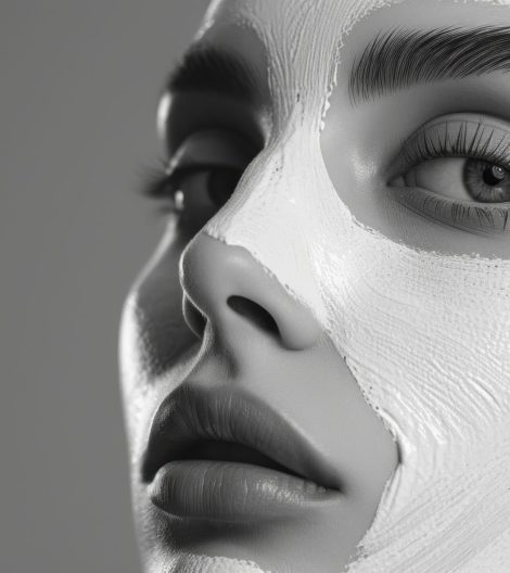 close-up shot, banner, copy space, scincare lotions, beautiful face, face masks, , black and white photo, --ar 16:9 --style raw --v 6 Job ID: 2c247169-7df4-434d-86a8-b6c473de537b